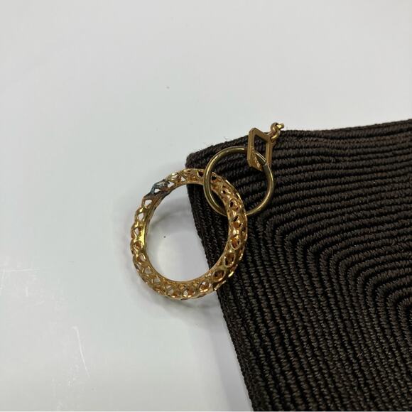 Brown Beaded Elegant Zip Clutch - Picture 2 of 8